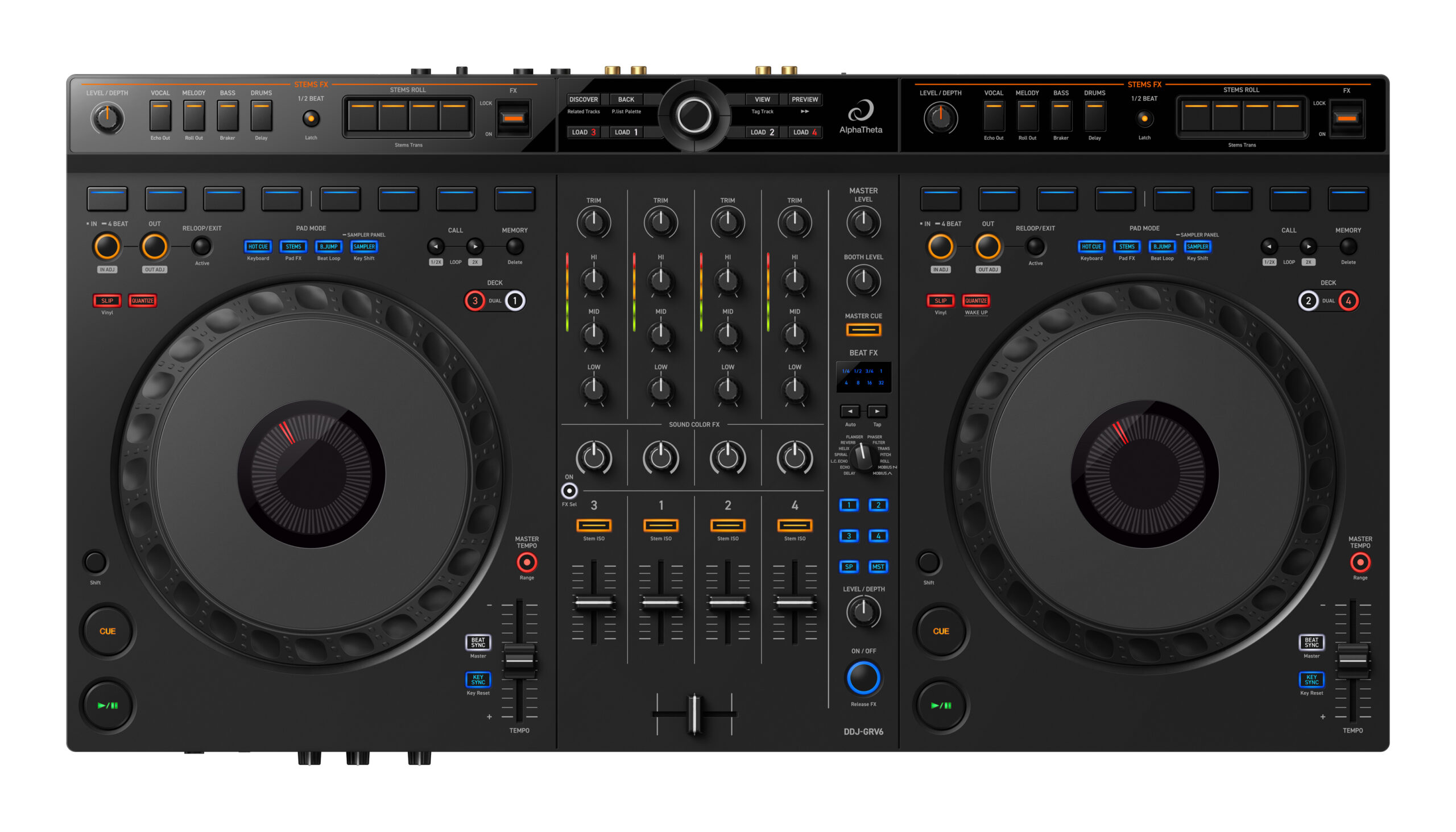 AlphaTheta DDJ GRV6 Console DJ per performance a 4 canali - immagine 12