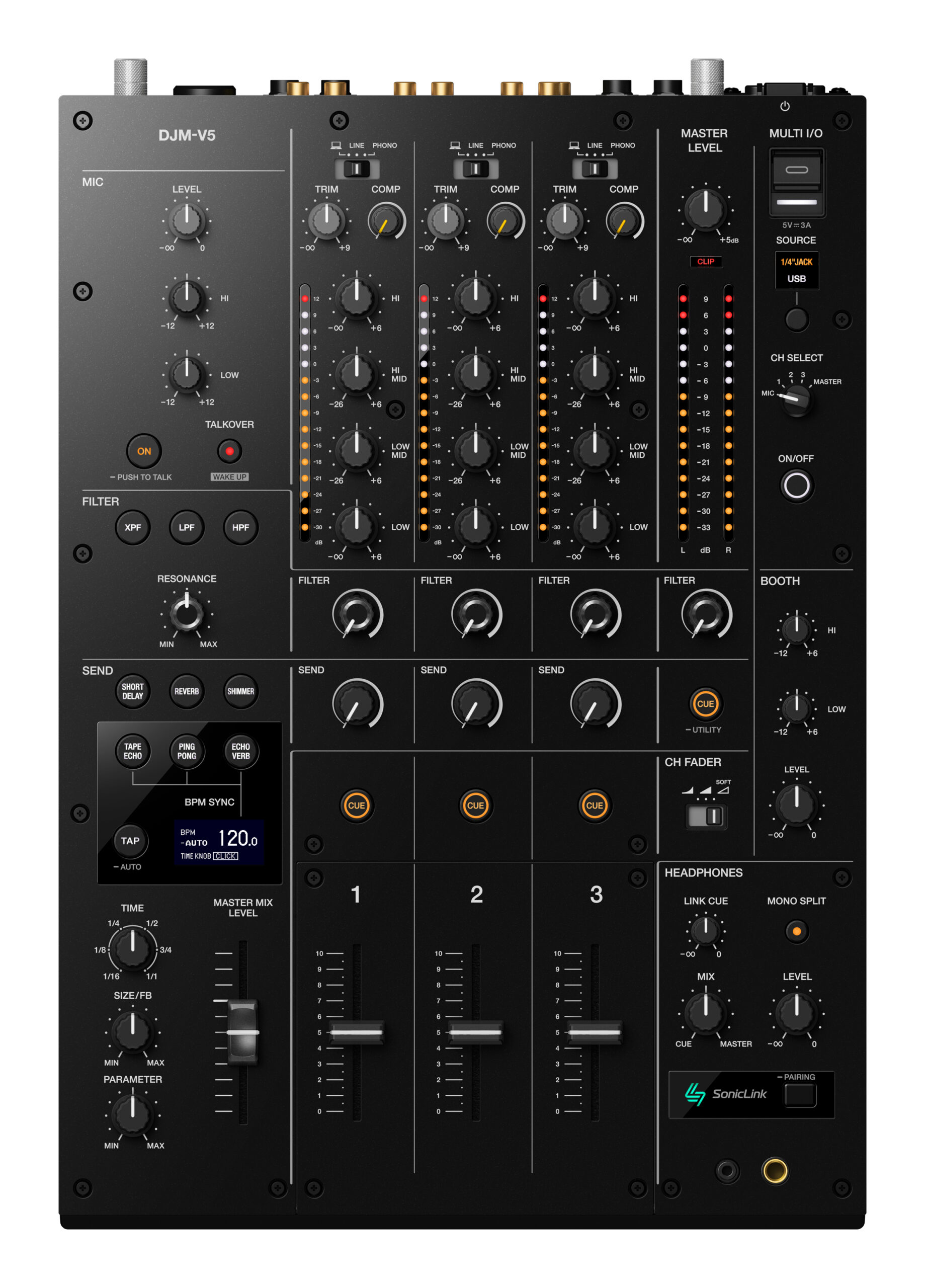 ALPHATHETA DJM V5 3 CHANNEL MIXER DJ - immagine 6